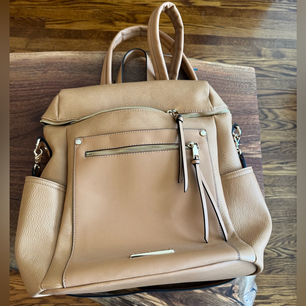 Tan Leather Backpack